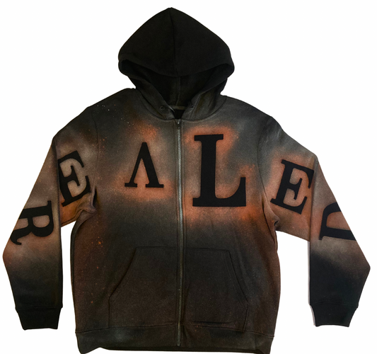 Black and Ice Zip-up Hoodie