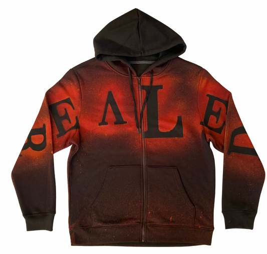 Hell-Fire Red and Black Zip-up Hoodie