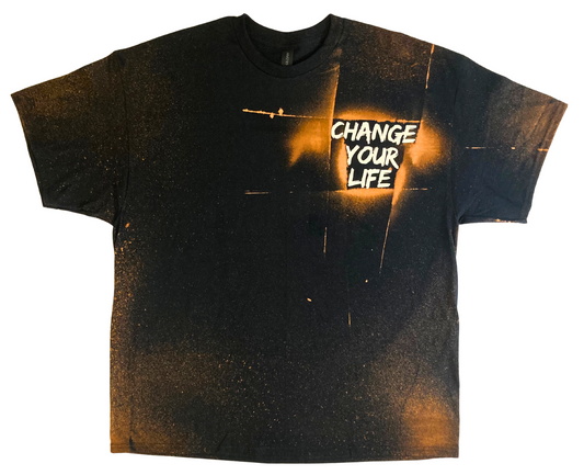 Black "CHANGE YOUR LIFE" T-Shirt
