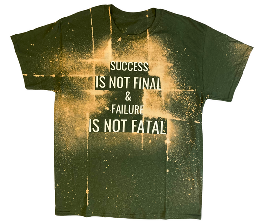 Olive Green "SUCCESS IS NOT FINAL" T-shirt